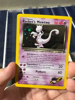 Rocket's Mewtwo 14/132 Holo Rare Gym Challenge Pokemon Card - Image 3