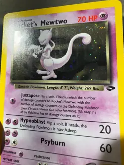 Rocket's Mewtwo 14/132 Holo Rare Gym Challenge Pokemon Card - Image 5