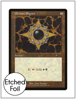 1x Orzhov Signet, Etched Foil, Secret Lair Drop, Magic MTG NM - Image 1