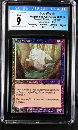 BOG WRAITH 7th Edition Foil U CGC 9 Q++ MTG [Nostalgium] - Image 1