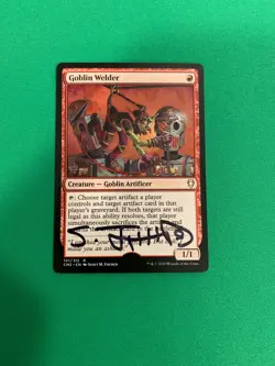 MTG Magic Goblin Welder Signed Artist Proof x1 Commander Anthology: 2 Fischer - Image 1