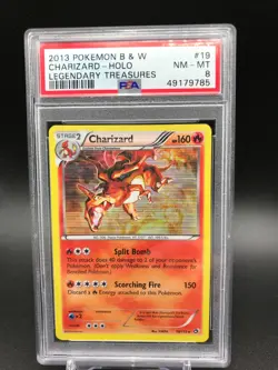 Charizard Holo Rare 19/113 PSA 8 NM - MT Pokemon BW Legendary Treasures 2013 - Image 1