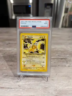 Pokemon Neo Revelation Unlimited RAICHU 21/64 PSA 9 MINT ⚡⚡ - Image 1