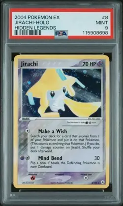 Pokemon Jirachi Holo 2004 EX Hidden Legends #8 PSA 9 Mint - Image 1