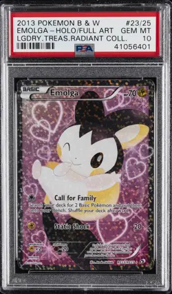 2013 POKEMON B&W LEGEND TREASURES RADIANT COLL #RC23 FULL ART/EMOLGA PSA 10 - Image 1