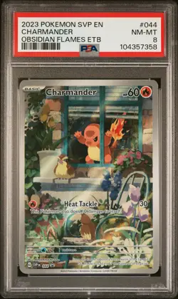 2023 POKEMON SVP EN-SV BLACK STAR PROMO #044 CHARMANDER PSA 8 - Image 1