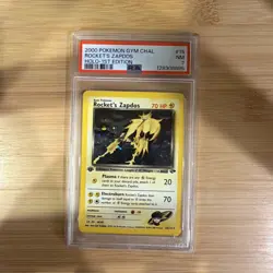 Rocket's Zapdos 15/132 Pokemon Gym Challange 1st Edition Holo Rare PSA 7 NM - Image 1