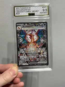 Pokemon Obsidian Flames Charizard EX 223/197 AGS Mint+ 9.5 Holo Secret Rare 2023 - Image 1