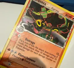 2006 Pokemon Rayquaza 26/110 Delta Species Non Holo (Heavily Played see pics) - Image 5