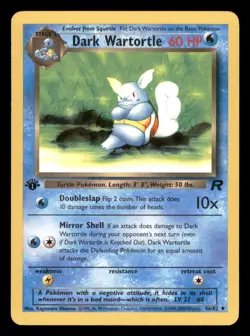 Dark Wartortle 46/82 1st Edition Team Rocket 2000 Pokemon WotC - Image 1