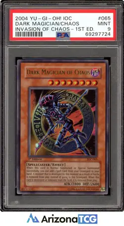 Yu-Gi-Oh! 2004 Dark Magician of Chaos IOC-065 1st Ed Invasion of Chaos PSA 9 - Image 1