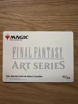 Tifa, Martial Artist Art Card Gold-Stamped Planeswalker Symbol MTG 52/53 - Image 2