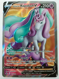 Galarian Rapidash V - 167/198 - Full Art Ultra Rare Pokemon Chilling Reign Card - Image 1