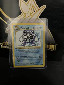 Pokemon Card - Poliwhirl Base Set (Shadowless) 1st Edition 38/102 Uncommon LP - Image 1