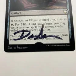 WIZARDS OF THE COAST MTG Dan Scott Signed Proof Card Serpent's Soul-Jar 011 R - Image 3