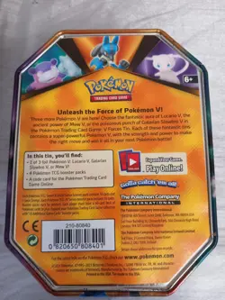 Pokemon Tin With Cards + Tokens/Disks - See pics. - Image 2