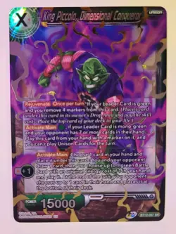 King Piccolo Dimensional Conqueror - SR - BT12-057 Dragonball Super Card Mint - Image 1