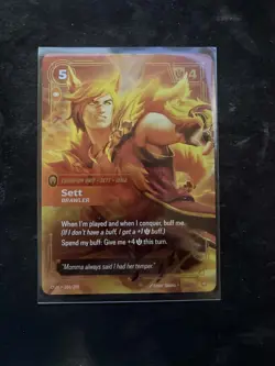 Riftbound TCG League Of Legends Origins Epic Sett Brawler 164/298 NM Card - Image 1
