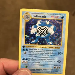 Poliwrath 013/102 Base Set (1st Edition) Holo (Card Never Played) THICK STAMP￼ - Image 3