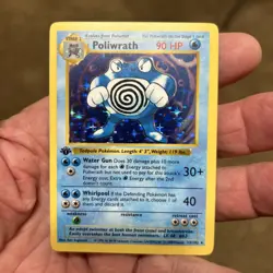 Poliwrath 013/102 Base Set (1st Edition) Holo (Card Never Played) THICK STAMP￼ - Image 5
