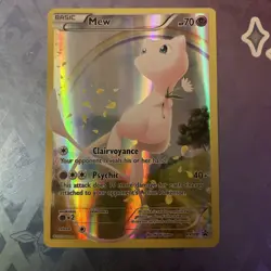 Pokemon TCG XY110 Black Star Promos Full Art Holo Card Mew XY - Image 1