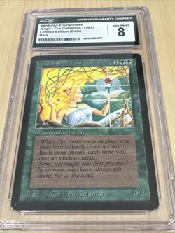 NM CGC 8 - MTG Verduran Enchantress Beta Edition Magic The Gathering - Image 1
