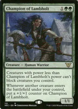 Champion of Lambholt 2022 MTG #115 Neon Dynasty Commander - Image 1