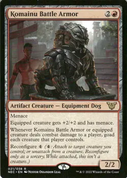 Komainu Battle Armor 2022 MTG #21 Neon Dynasty Commander - Image 1