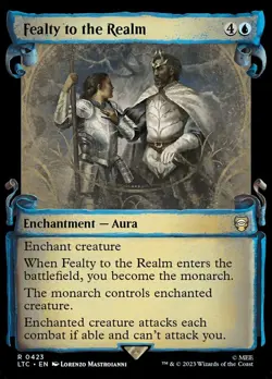 x1 Fealty to the Realm - Showcase Scrolls R MTG Commander: The Lord of the Rings - Image 1