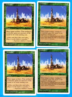 Crumble 1995 MTG 4th & 5th Edition Green Uncommon Instant LP X 4 - Image 1