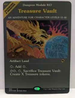 MtG Forgotten Realms AFR Dungeon Module R17 Treasure Vault Foil 358 R Magic - Image 1