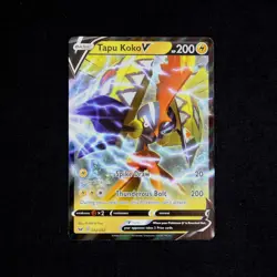 2020 Pokemon - Tapu Koko V 072/202 Sword & Shield Full Art Holo NM - Image 1
