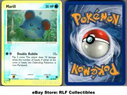 2003 Pokemon, EX Sandstorm, #68/100 Marill, Reverse Holo Common (b) - Image 1