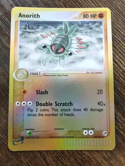 Pokemon Anorith 28/100 EX Sandstorm Reverse Holo Rare NM - Image 1