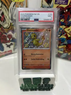 Pokemon 2024 Paldean Fates #109 Charmander Shiny Rare PSA 9 - Image 1