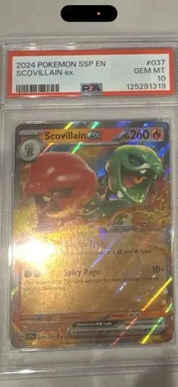2024 POKEMON SSP EN-SURGING SPARKS #037 SCOVILLAIN EX PSA 10 - Image 1