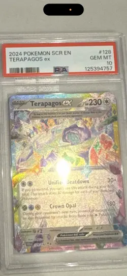 2024 Pokemon SV Stellar Crown Terapagos ex #128/142 PSA 10 - Image 1