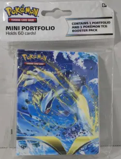 Pokemon TCG Mini Portfolio Binder *No Packs* Lugia Vulpix Silver Tempest Holds60 - Image 1