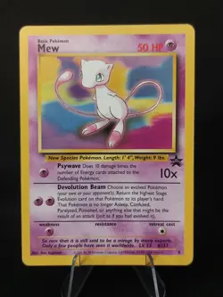 Mew #8 WoTC Black Star Promo Vintage 1999 Pokemon TCG - MP - Image 1