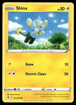 Shinx SWSH08: Fusion Strike 091/264 MP Pokemon TCG | Buy 10 Get 10 Free - Image 1