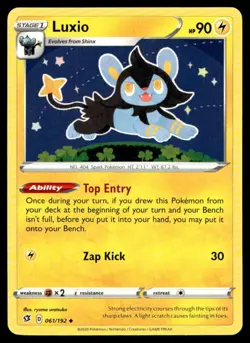 Luxio SWSH02: Rebel Clash 061/192 MP Pokemon TCG | Buy 10 Get 10 Free - Image 1