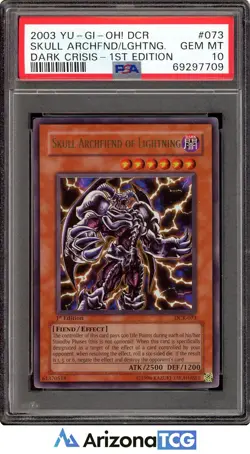 Yu-Gi-Oh! 2003 Skull Archfiend Of Lightning #073 Dark Crisis 1st Edition PSA 10 - Image 1