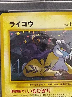2000 P.M Japanese Neo 3 Raikou #243 Holo Card _ WOTC _ PSA 9 - Image 4
