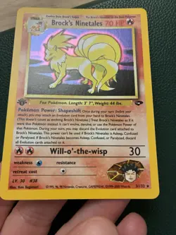 First Edition Brock's Ninetales Holo Rare Card Gym Challenge 3/132 Pokemon TCG - Image 1