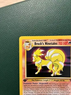 First Edition Brock's Ninetales Holo Rare Card Gym Challenge 3/132 Pokemon TCG - Image 4