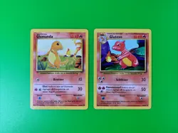Pokemon Binder Collection GERMAN Cards Base Set Glumanda Glutexo NM - Image 1