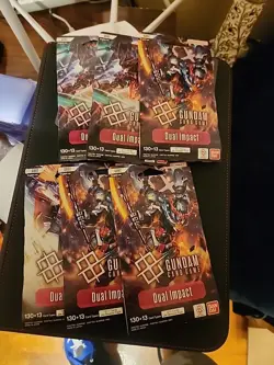 GUNDAM CARD GAME Dual Impact Sleeved Booster Packs x 6 Sealed - GD02 English - Image 1