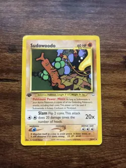 Pokemon TCG Sudowoodo Neo Revelation Card 26/64 Unlimited Rare 1st Edition - Image 1