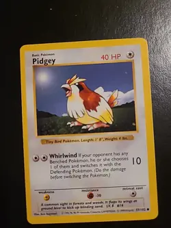 Pidgey 57/102 Shadowless - 1999 Base Set Pokemon Card WOTC Vintage LP - Image 1
