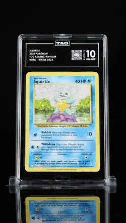 2023 POKEMON CLB-TRADING CARD GAME CLASSIC #001 SQUIRTLE TAG 10 - Image 1